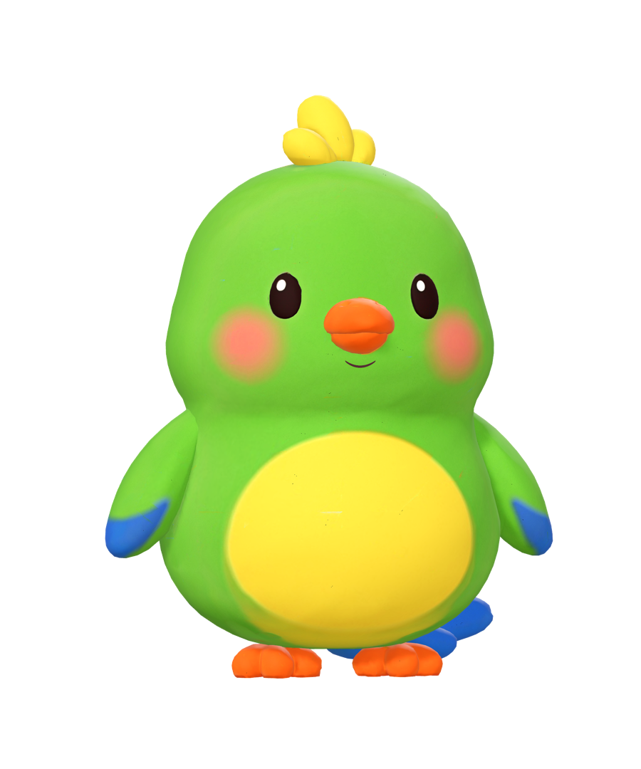 Kiwi the green parrot