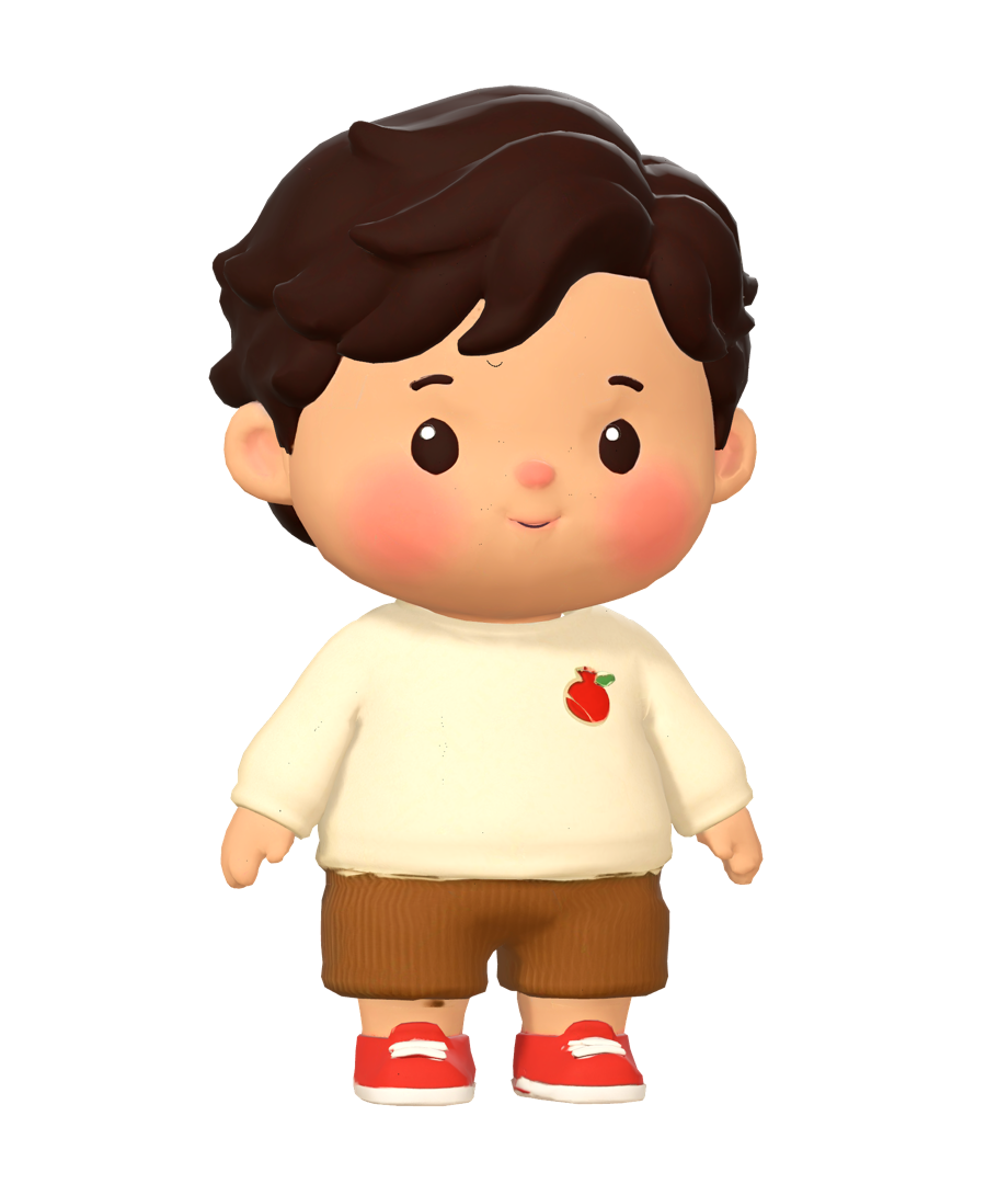 A toddler boy from the Levant in a cream jumper